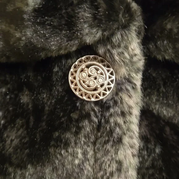 🌞Host Pick🌞Marks & Spencer Per Una Faux Fur Swing Jacket L - Picture 3 of 10